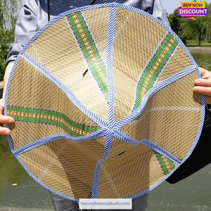Wide-brimmed foldable straw hats Dia.36-46cm for men and women for fishman