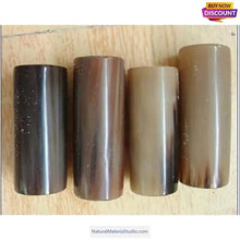Load image into Gallery viewer, Biggest size Dia.3cmXL9cm Bufallo/Yak（africa/tibet ) natural colourful horn rolls-NaturalMateriaStudio-NaturalMateriaStudio
