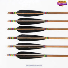 Cargar imagen en el visor de la galería, Black (turkey)30-35 cm R/L Primary Feathers for Arrow Fletching-NaturalMateriaStudio-NaturalMateriaStudio
