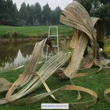 Lade das Bild in den Galerie-Viewer, Complete size length:195-260cm/77"-102” Bamboo Strips/Flats for Weaving and other handicraft making-NaturalMateriaStudio-NaturalMateriaStudio
