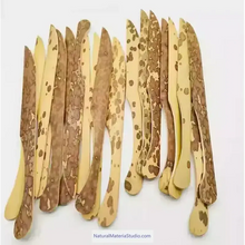 Cargar imagen en el visor de la galería, Dia.4-5cm L35-40cm no joints spotted bamboo culm for bamboo fan layer and Customized-NaturalMateriaStudio-NaturalMateriaStudio
