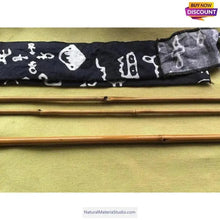 Carregar imagem no visualizador da Galeria, Hand-made Traditional tenkara Bamboo Fishing Rods (2rods+1 Free Tip, Total 3 pcs)-NaturalMateriaStudio-NaturalMateriaStudio

