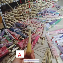 Load image into Gallery viewer, Handmade semi-finished bamboo umbrella skeleton/frames of different sizes(Dia.56cm-100cm) and styles(A&amp;B)Can be customized-NaturalMateriaStudio-NaturalMateriaStudio

