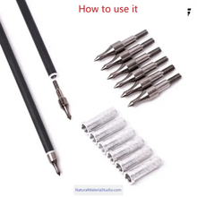 Lade das Bild in den Galerie-Viewer, Inner Dia.6.2mm Arrow Insert Aluminum Adapters for Fiberglass and Carbon Arrows – Archery Accessory wholesale-NaturalMateriaStudio-NaturalMateriaStudio
