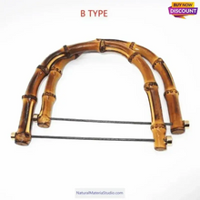 Load image into Gallery viewer, Large vaired size and shape Bamboo Semi Circle purse handles-NaturalMateriaStudio-NaturalMateriaStudio
