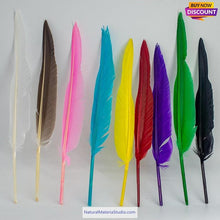 Cargar imagen en el visor de la galería, L/R/W 30-35 cm White and other colors goose primary feathers for arrow fletching or feather pen/fan Wholesale Amounts-NaturalMateriaStudio-NaturalMateriaStudio
