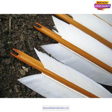 Cargar imagen en el visor de la galería, L/R/W 30-35 cm White and other colors goose primary feathers for arrow fletching or feather pen/fan Wholesale Amounts-NaturalMateriaStudio-NaturalMateriaStudio
