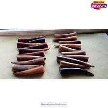Cargar imagen en el visor de la galería, Offer African &amp; Tibetan Yak Horn Tips Big End Dia.2.0cm/0.79", L10cm/3.94" more-NaturalMateriaStudio-NaturalMateriaStudio

