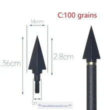 Cargar imagen en el visor de la galería, Outdoor Archery Arrowheads – Stainless Steel / High Carbon Steel, Traditional &amp; Compound Bow Compatible-NaturalMateriaStudio-NaturalMateriaStudio
