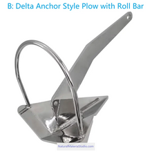 Carica l'immagine nel visualizzatore di Gallery, Premium Anchors 316 Stainless Steel Delta Style &amp; Roll-Bar Plow – Customizable Safe Holding for Yachts &amp; Boats-NaturalMateriaStudio-NaturalMateriaStudio
