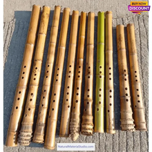 Cargar imagen en el visor de la galería, Premium hand-straightened L29"-39"(75-100 cm)ID(1.6-2.5cm)Madake Bamboo with Root Ball for Shakuhachi and Flute Making-NaturalMateriaStudio-NaturalMateriaStudio
