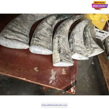Carica l'immagine nel visualizzatore di Gallery, Premium Long (10cm/3.94")Varied Dia.Water Black Buffalo Horn Rolls for Knife and Pipe Makers-NaturalMateriaStudio-NaturalMateriaStudio
