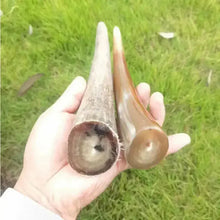 Load image into Gallery viewer, Raw Unpolished Tibet Yak L12.0-27cm Dia.2.0-5.0cm White&amp;Colorful Solid Horn Tips for Crafting NaturalMateriaStudio
