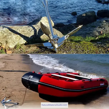 Cargar imagen en el visor de la galería, Premium Vaired Folding Grapnel Anchor &amp; Danforth Anchor 316 Stainless Steel (0.7–40 kg for boats ≤15m Customizable)-NaturalMateriaStudio-NaturalMateriaStudio
