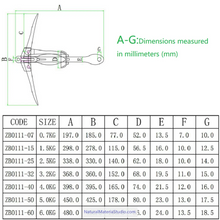 Carica l'immagine nel visualizzatore di Gallery, Premium Vaired Folding Grapnel Anchor &amp; Danforth Anchor 316 Stainless Steel (0.7–40 kg for boats ≤15m Customizable)-NaturalMateriaStudio-NaturalMateriaStudio

