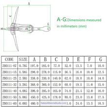 Cargar imagen en el visor de la galería, Premium Vaired Folding Grapnel Anchor &amp; Danforth Anchor 316 Stainless Steel (0.7–40 kg for boats ≤15m Customizable)-NaturalMateriaStudio-NaturalMateriaStudio
