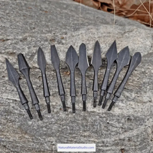 Carica l'immagine nel visualizzatore di Gallery, Premium Vintage Style High Carbon Steel Arrowheads Screw-In Broadheads for OD7.8mm Arrows-NaturalMateriaStudio-NaturalMateriaStudio
