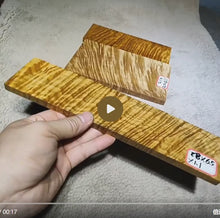 ギャラリービューア多様なサイズのゴールデンシルク楠木材ブランク – 希少な水紋理のエキゾチックな硬材、高級工芸用に読み込んでビデオを見る
