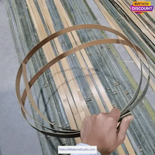 Carica l'immagine nel visualizzatore di Gallery, Rare and Comprehensive Size length:195cm/77" Skinned Bamboo Strips/Flats for Bamboo Weaving&amp;handicraft making-NaturalMateriaStudio-NaturalMateriaStudio

