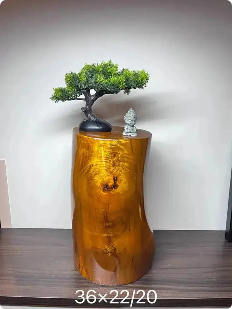 golden nanmu tree bonsai Varied Size Golden Silk Nanmu Wood Blanks – Rare Water Ripple Grain 36x22/20 / 1 pc