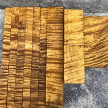 Cargar imagen en el visor de la galería, Varied Size Golden Silk Nanmu Wood Blanks – Rare Water Ripple Grain Exotic Hardwood for Luxury Craftsmanship NaturalMateriaStudio
