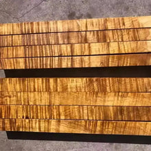 Cargar imagen en el visor de la galería, Varied Size Golden Silk Nanmu Wood Blanks – Rare Water Ripple Grain Exotic Hardwood for Luxury Craftsmanship NaturalMateriaStudio
