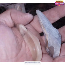 Load image into Gallery viewer, Raw Unpolished Tibet Yak L5.0-22cm Dia.1.8-3.5cm White&amp;Colorful Solid Horn Tips for Crafting-NaturalMateriaStudio-NaturalMateriaStudio
