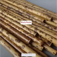 Carica l'immagine nel visualizzatore di Gallery, Selected D 0.4-1.3cm L18-150cm Red and Black speckled/Spot Bamboo Stems for Pipe Makers&amp;Crafts making-NaturalMateriaStudio-NaturalMateriaStudio
