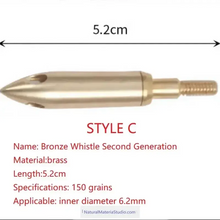 Load image into Gallery viewer, Supply Different Types Whistle Arrowheads for Interchangeable Arrows –Unique Sound Effects-NaturalMateriaStudio-NaturalMateriaStudio
