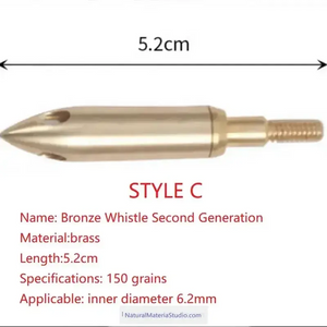 Whistle Arrowheads for Interchangeable Arrows