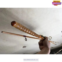 Load image into Gallery viewer, Tenkara Bamboo Fishing Rod 2 Piece L1.5-2.1 meter(59"-83")with buddha bamboo handles wholesale amounts-NaturalMateriaStudio-NaturalMateriaStudio
