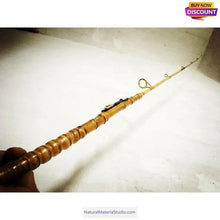 Load image into Gallery viewer, Tenkara Bamboo Fishing Rod 2 Piece L1.5-2.1 meter(59"-83")with buddha bamboo handles wholesale amounts-NaturalMateriaStudio-NaturalMateriaStudio
