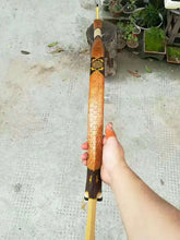 Cargar imagen en el visor de la galería, Unique Supply 4 Vaired Style Traditional Smoked Bamboo Horn Bow Core Semi-Finished Kit NaturalMateriaStudio
