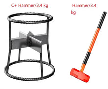Cargar imagen en el visor de la galería, SteelForce Pro High-Efficiency Heavy Duty Manual Log Splitter &amp; Large Dia. Bamboo Cutter with Safety Hammer Set NaturalMateriaStudio
