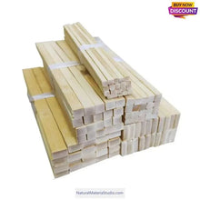 Carica l'immagine nel visualizzatore di Gallery, Varied Size 0.5-1.0cm Square Bamboo Strips (Length 39.4"/100cm) for Diverse DIY Projects-NaturalMateriaStudio-NaturalMateriaStudio
