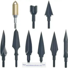 Indlæs billede til gallerivisning Outdoor Archery Arrowheads – Stainless Steel / High Carbon Steel, Traditional &amp; Compound Bow Compatible-NaturalMateriaStudio-NaturalMateriaStudio
